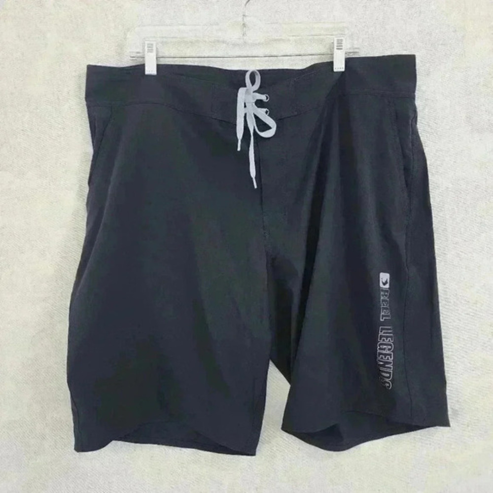 NEW Reel Legends Board Shorts‎ Men's 40x10 Black 3551C